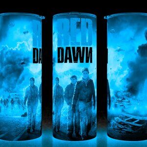 Glow in the Dark Red Dawn 80s Patrick Swayze War Action Movie Cup Mug Tumbler